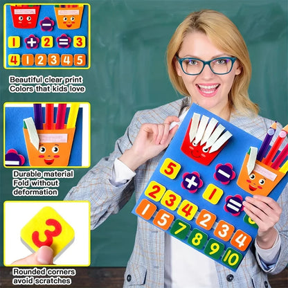 Felt Math Learning Board – Kids' Educational Toy