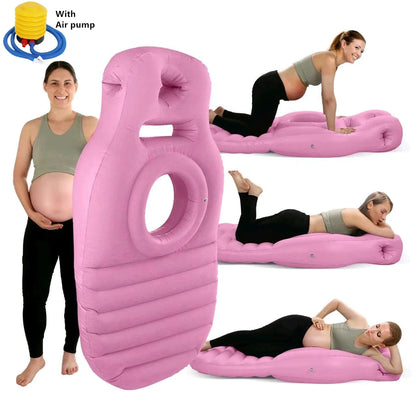 Inflatable Maternity Body Pillow with Pump