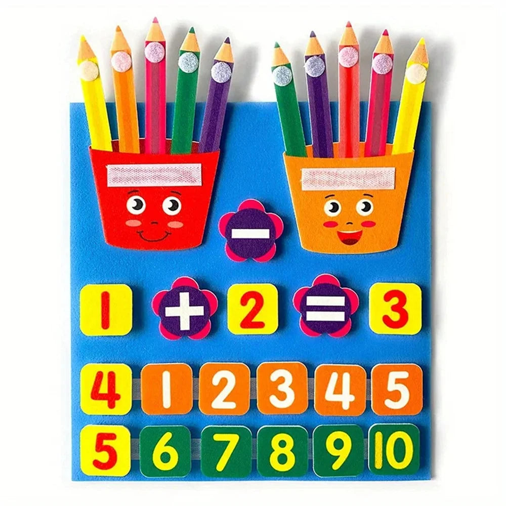 Felt Math Learning Board – Kids' Educational Toy