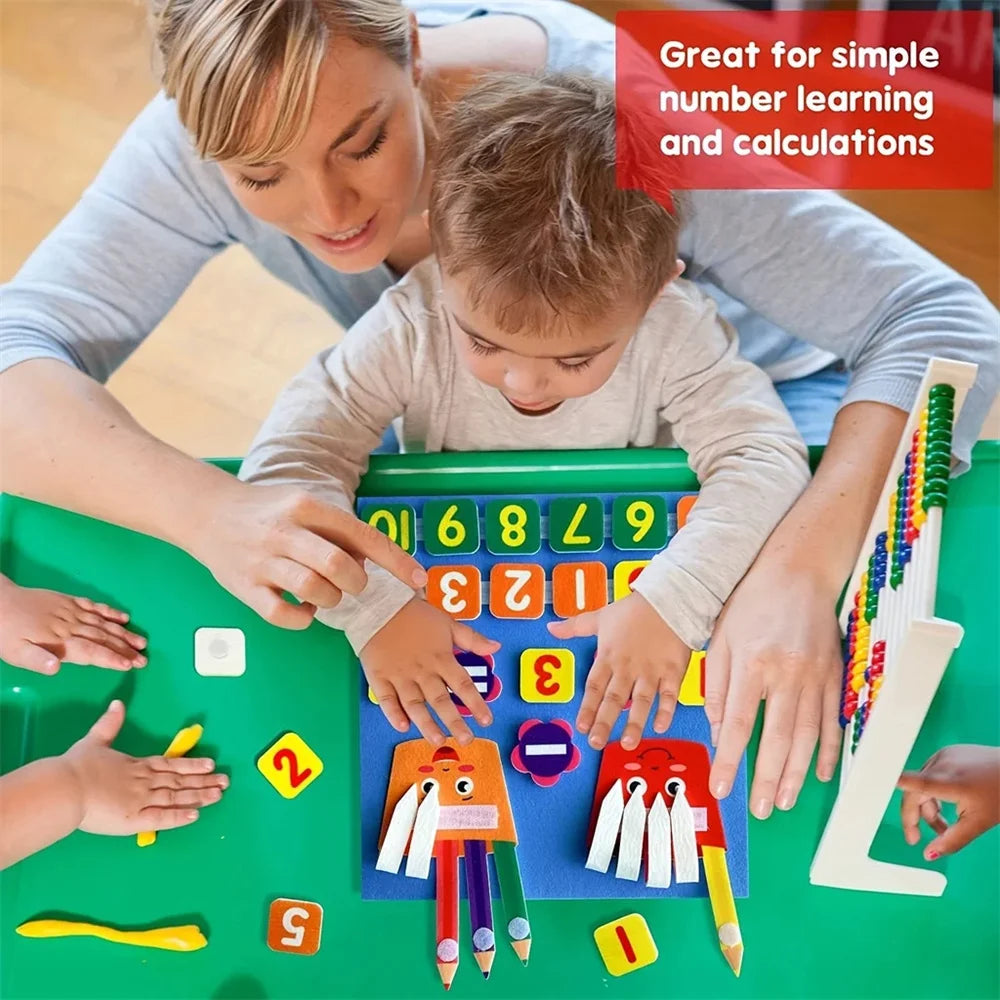Felt Math Learning Board – Kids' Educational Toy