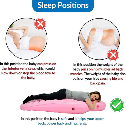 Inflatable Maternity Body Pillow with Pump